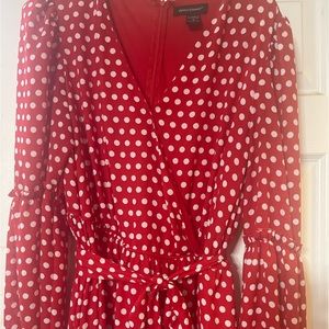 Red and white polka dot Maxi dress